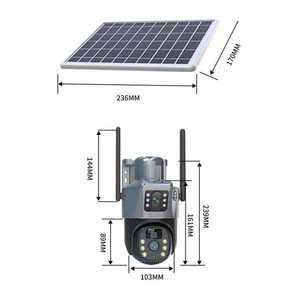Caméra de surveillance solaire de haute qualité V380 <span class=keywords><strong>Pro</strong></span> à double objectif 4G/WiFi, caméra solaire 4MP 8MP multi-objectifs PTZ - Product Image 6
