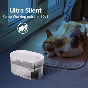 Productos Ecológicos <span class=keywords><strong>para</strong></span> Gatos, Bebedero de Agua <span class=keywords><strong>para</strong></span> Mascotas de Cristal Transparente de 1.35L, Recipiente Elevado <span class=keywords><strong>para</strong></span> Gatos con Bomba Silenciosa - Product Image 2