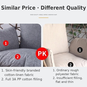 Outdoor Single Coarse Rattan Woven Hanging Egg Chair Carbon Steel <strong>Frame</strong> Swing <strong>Hammock</strong> <strong>for</strong> Patio Balcony Garden Indoor Furniture - Product Image 5