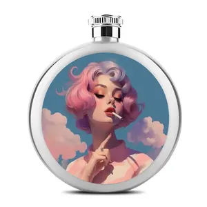 Custom image Round 5oz <b>Flask</b> for Drinkware - Product Image 2