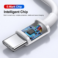 Kabel pengisian daya Cepat 60W 100W, kabel Tipe C 3A tipe-c ke USB C PD untuk iPhone Samsung untuk MacBook Pro Air