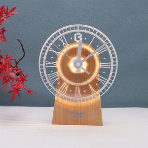 Horloge de <span class=keywords><strong>table</strong></span> LED réveil de nuit 3D 2D 7 lumière colorée acrylique Despertador maison <span class=keywords><strong>d</strong></span>écorative créative enfants cadeau <span class=keywords><strong>Table</strong></span> horloge de bureau - Product Image 3
