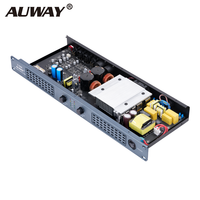 Auway Güç Amplifikatörü E-2500 GaN Sınıf D Dijital 2*500W 8 2 Kanallı Profesyonel Ses 1U Raf Tipi Dünya Çapında Voltaj 4.2KG