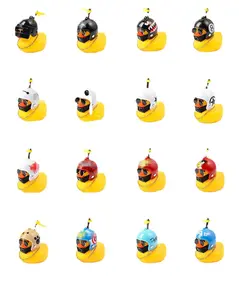 OEM & ODM Canard en caoutchouc multifonction pour l'extérieur Vente en gros Petit canard jaune gonflable Casque personnalisé Canard en caoutchouc