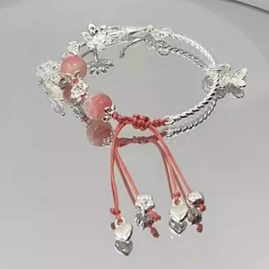 Bracelet en verre luxueux de style héritière et unique – Demi-bracelet magnifiquement conçu dans un style vintage chinois classique qui dégage une touche de raffinement - Product Image 5