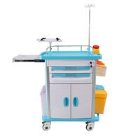 Carrito de Emergencia para Hospital y Clínica 750*480*920mm con 2 puertas y 2 cajones