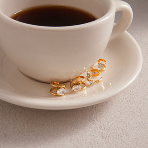 Fashion <b>Rings</b> Gold Tone Zircon <b>Open</b> Band <b>Ring</b> Women's Geometric Design Party Jewelry - Product Image 4