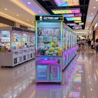 Grande machine à griffes commerciale avec armoire en fer, support espagnol et anglais pour jeu de distribution de peluches et de poupées