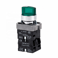 Interrupteur à bouton rotatif à deux positions avec voyant LED, sélecteur rotatif à 3 voies pour l'alimentation des machines