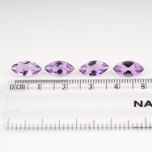 YASHEE Gema de amatista natural con corte marquesa de 12x6 mm, color púrpura, para la fabricación de joyas - Product Image 4