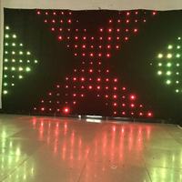 Rideau lumineux LED RGB incurvé pour écran vidéo, tissu mural, contrôleur, affichage intérieur P5 P20, scène de concert, contrôle DMX
