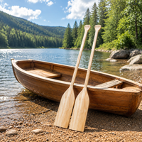 Pagaie en bois massif de 36 pouces pour bateau à rames pour enfants, pagaie en bois pour jeux aquatiques d'été, accessoires de navigation en plein air