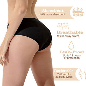 <span class=keywords><strong>Protection</strong></span> complète des femmes 4 couches culotte <span class=keywords><strong>menstruelle</strong></span> culotte <span class=keywords><strong>menstruelle</strong></span> sous-vêtement d'incontinence <span class=keywords><strong>lavable</strong></span> sous-vêtement fonctionnel - Product Image 1