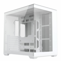 Caja de PC para juegos de alta calidad al por mayor caja ATX para juegos de ordenador de escritorio caja de ordenador de cubo ancho Torres gabinete de PC de doble cámara