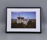 4pcs pack A4 cadre photo, cadre photo en métal, cadre galerie mince noir avec plexiglas