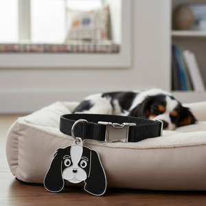 Medaglietta per Cani Cavalier King Black, Charm per Collare - Product Image 3