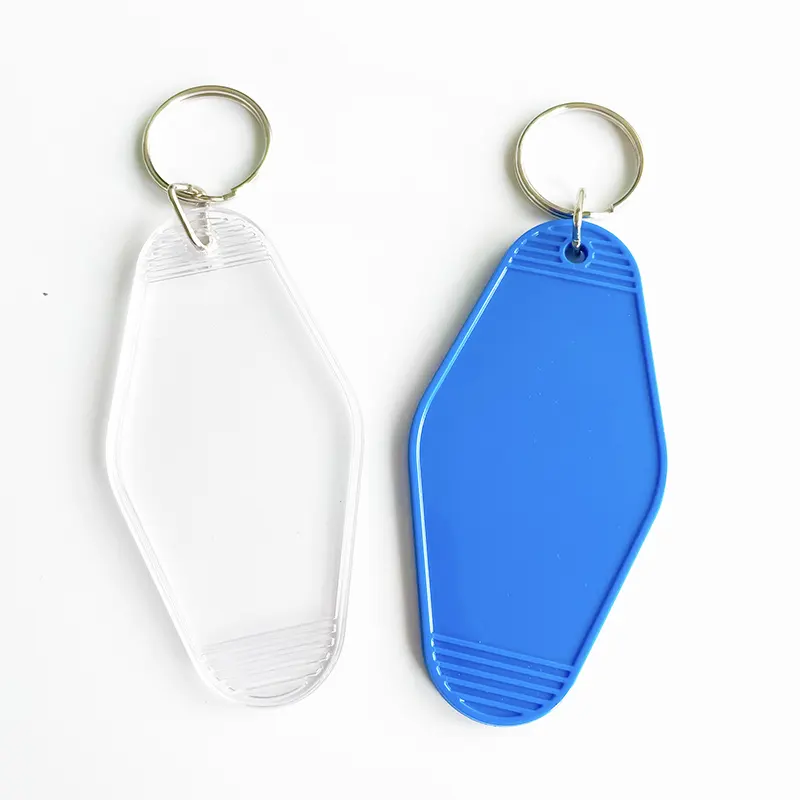 NEW Custom Plastic Blank Motel Hotel Keychain Key Tag Print Design Logo ABS Hotel Key ring