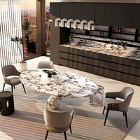 Série en promotion : Dalles de marbre veiné de luxe, polies, sur mesure, pour revêtements muraux et sols de hall d'hôtel et décoration de villa