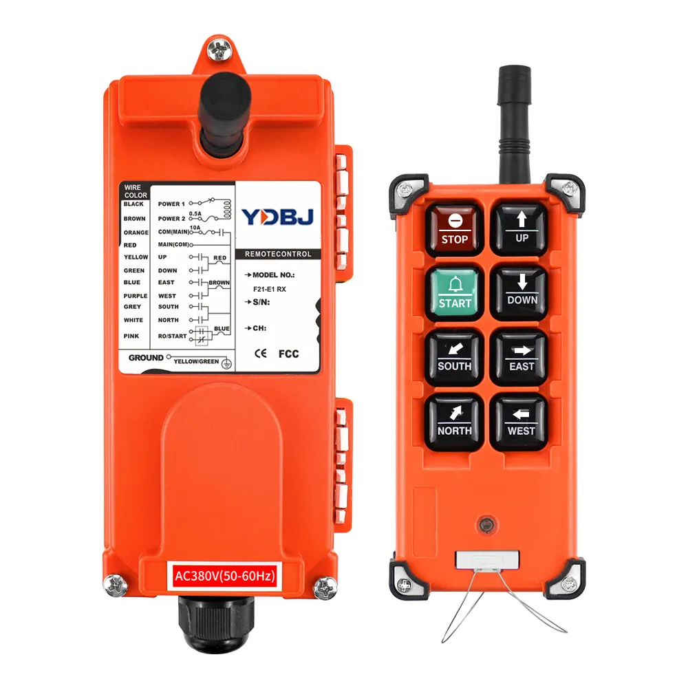 Controle remoto rádio industrial 1 transmissores 1 receptor do guindaste sem fio do controlador F21-E1B para o transmissor e o receptor do guindaste