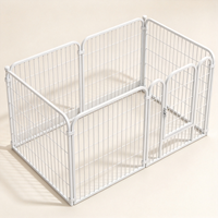 Grand enclos métallique pour chien, clôture robuste pour chiot, enclos d'exercice pliable pour usage intérieur et extérieur