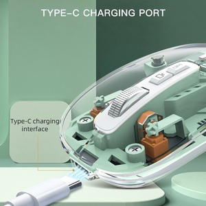 Souris sans fil transparente directe d'usine avec couvercle magnétique, connexion via Bluetooth 5.2 et mode double 2,4 GHz pour plusieurs appareils - Product Image 4
