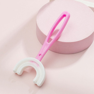 Tooth Brush 2Pack Kids Toothbrushes U Shaped Toothbrush Whole Mouth Toothbrush with Silicone Brush Head Massage Tooth