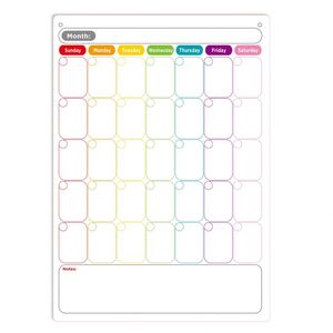 Calendrier magnétique personnalisé pour réfrigérateur, tableau blanc magnétique mural, autocollant d'apprentissage, planificateur mensuel, tableau de messages hebdomadaire - Product Image 6