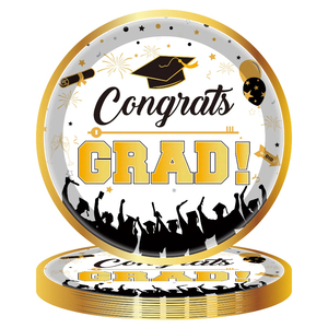 وصل حديثًا ، طقم حفلات التخرج ، لافتة ، مفرش مائدة ، أواني طعام يمكن التخلص منها ، أطباق ورقية ، مناديل ، لوازم حفلات - Product Image 3