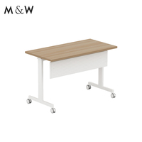 M & W Table de bureau rectangulaire pliante moderne pour conférence et formation, salle de réunion