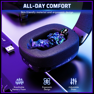 Auriculares Inalámbricos para Juegos ATTACK SHARK L80PRO Tri-Mode, Auriculares con Cable de 3.5mm con Micrófono Desmontable para PS4, PS5, Switch, PC - Product Image 4