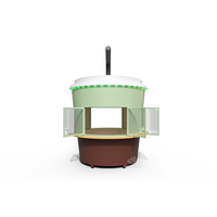 Chariot alimentaire mobile géant personnalisé en forme de tasse à café – Kiosque à café extérieur 3D original pour boutique de boissons de rue et vendeur de festival