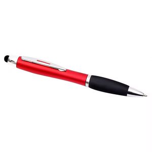 2 in 1 Stylus Touch Light up Logo Click Metal Ballpoint Pen, LED <b>Illuminated</b> Advertising Pen With Anti Slip Rubber Grip - Product Image 5