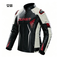 Blouson de moto pour homme DUHAN, imperméable, coupe-vent, avec protections CE, veste de course moto avec bandes réfléchissantes pour la sécurité
