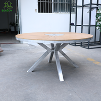 Meubles de patio de haute qualité, table et chaises de salle à manger d'extérieur modernes et luxueuses, imperméables, en aluminium, 8 places