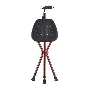 Déambulateur pliable Zhan Cheng en alliage d'aluminium, taille unique, antidérapant, léger, avec siège pour seniors, idéal pour la randonnée - Product Image 1