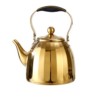 Théière en acier inoxydable épais avec poignée, grande capacité, pour hôtel, restaurant, design rétro de luxe léger, idéale pour l'extérieur - Product Image 5