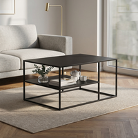 Table basse de salon en métal pour bureau à domicile, vente en gros d'usine BSCI