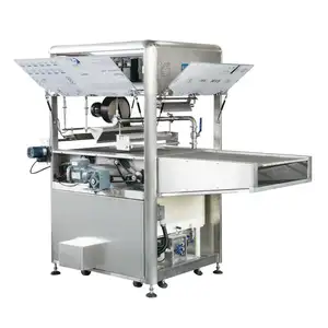 High Productivity Automatic Ice Cream Chocolate Coating Machine Enrober Line 1200mm
