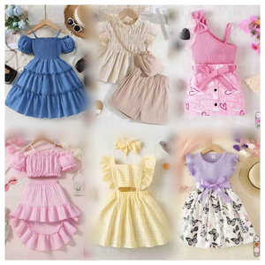 สินค้าใหม่ยกแพ็คขายส่งจำนวนมาก ชุดเดรสเด็ก เสื้อผ้าเด็กฤดูร้อน Ropa De Bebe จัดส่งแบบสุ่ม ชุดเดรสเด็กผู้หญิง - Product Image 2