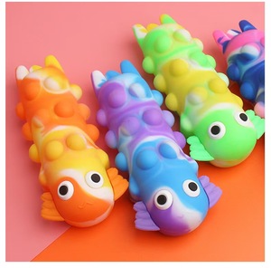 Jouet Popit anti-stress à bulles sensorielles pour enfants, sans BPA, en silicone, motif dinosaure tendance, pour filles - Vente flash - Product Image 4