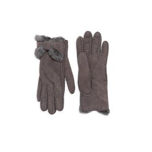 Gants en cuir pour hommes et femmes, chaud, en fourrure d'agneau, classique, de conduite, en cuir, à la mode, avec Logo personnalisé - Product Image 6