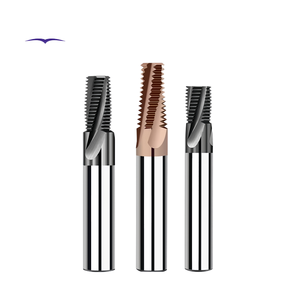 YUFU 3 Teeth Solid Carbide AlTin Coated End Mill Metric CNC Internal <b>Thread</b> Milling <b>Cutter</b> for Steel Stainless Steel ODM OEM - Product Image 1