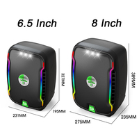 Enceintes de karaoké portables sans fil DP-682 GD-932 6,5 8 pouces avec micro intégré, USB, Aux, LED RGB pour extérieur, 30-50W