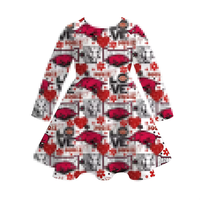 Bébé enfants enfant en bas âge fille hiver printemps jeu de Football doux bambou Saints 49ers Steelers virevoltant robe personnalisée enfants vêtements