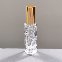 Flacon roll-on de luxe en verre losange, distributeur de parfum et d'huiles essentielles 10 ml, accessoire de beauté portable exquis