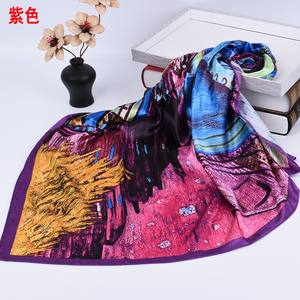 Écharpe instantanée pour femmes, motif ciel étoilé bleu de Van Gogh, nouvelle collection, style <span class=keywords><strong>arabe</strong></span>, Malaisie, polyester, mode, vente en gros - Product Image 5