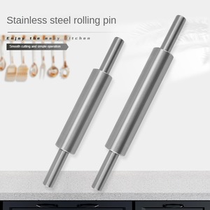 430 thép không gỉ cán <span class=keywords><strong>Pin</strong></span> bột con lăn công cụ nhà bếp nấu ăn bánh bao da không dính con lăn cán <span class=keywords><strong>Pin</strong></span> - Product Image 5