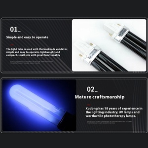 7w9w11w Plug-in tím <span class=keywords><strong>UV</strong></span> đèn huỳnh quang phát hiện Phụ kiện cho nhà ống thạch anh nguồn ánh sáng thủy tinh 110V AC - Product Image 3