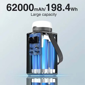 100W <span class=keywords><strong>Powerbank</strong></span> 60000mAh Schnellladung Mobile Stromstation Tragbare <span class=keywords><strong>Powerbank</strong></span> mit Campinglampe Laterne Taschenlampe - Product Image 2