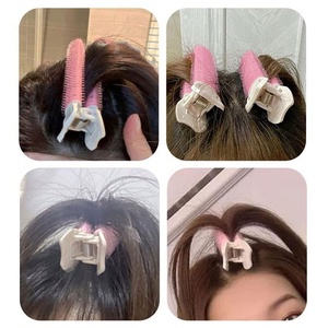 Accessoires pour cheveux pour femmes, Sweet Root Fluffy Clip, boucles cylindriques naturelles sans traces, frange - Product Image 2